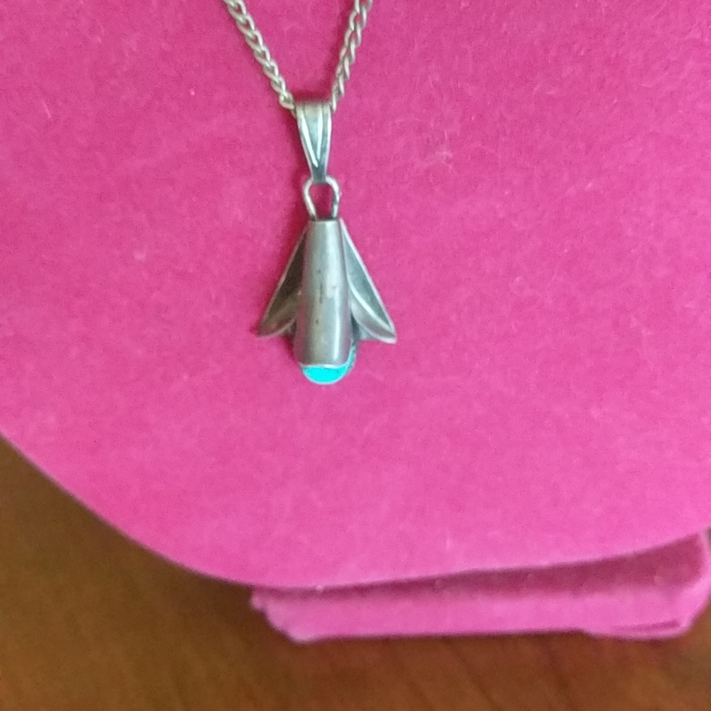 SS and Turquoise Necklace - Picture 2 of 4